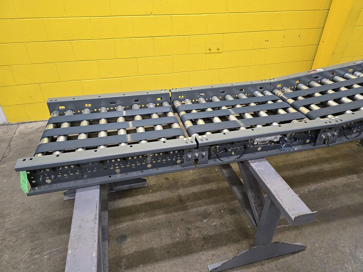 Used Intelligrated 22" x 32.5' MDR Belted Zero Pressure Incline Conveyor (#442)