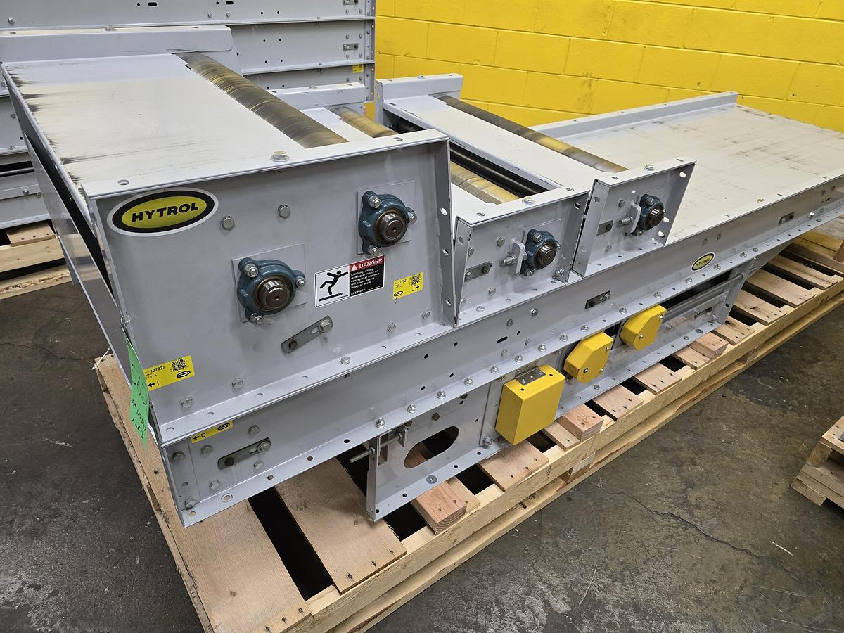 Used Hytrol TH Trash Line Belt Conveyor 34" x 114'3" w/ Elevation Change Hitch (#562)