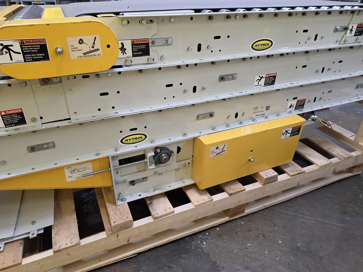 Used Hytrol RBI Roller Bed Incline/Decline Belt Conveyor 30" x 25'3" (#652)