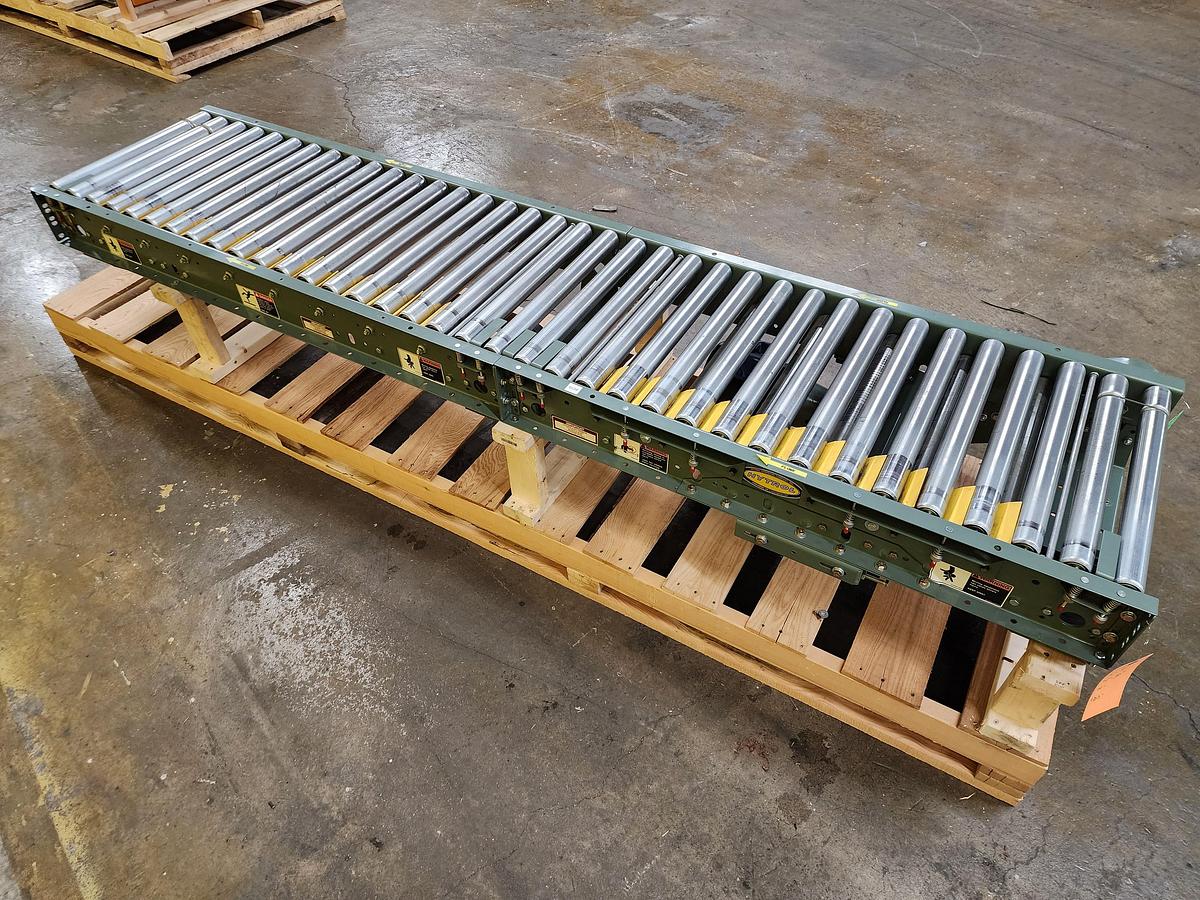 Used Hytrol 24" x 9' Live Roller V-Belt Conveyor (#186)