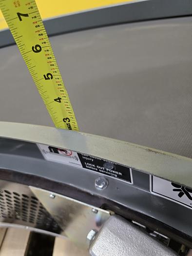 Used Transnorm 90 Degree Belted Curve Conveyor TS1500/140 V2 27" Belt, 36" IR (#395)