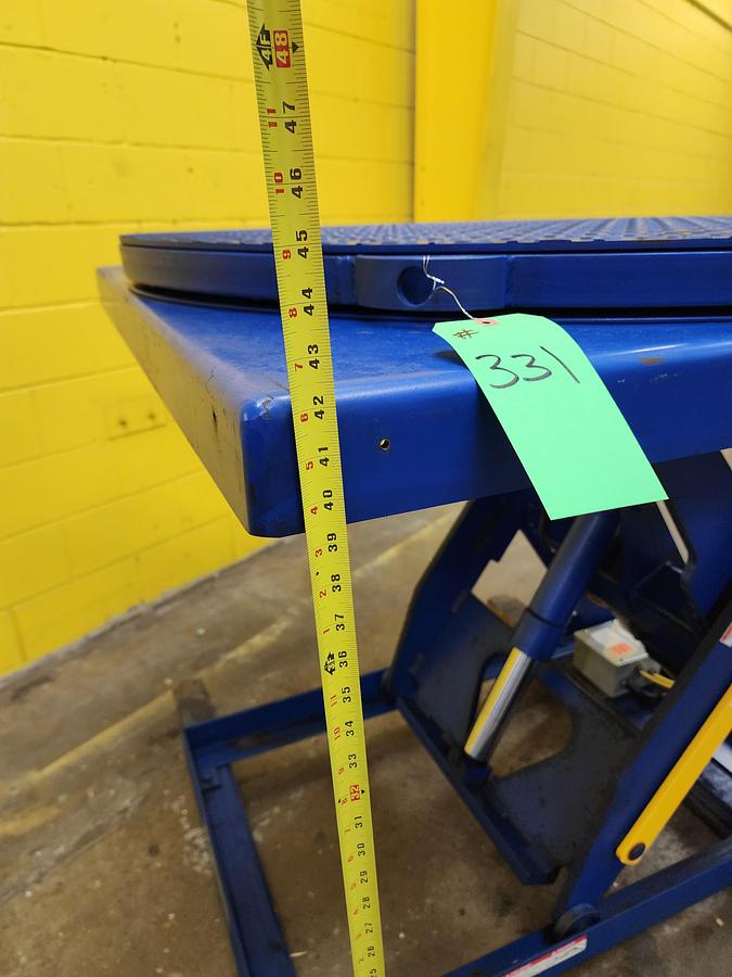 Used VESTIL Electric Scissor Lift Table Turntable (#331)