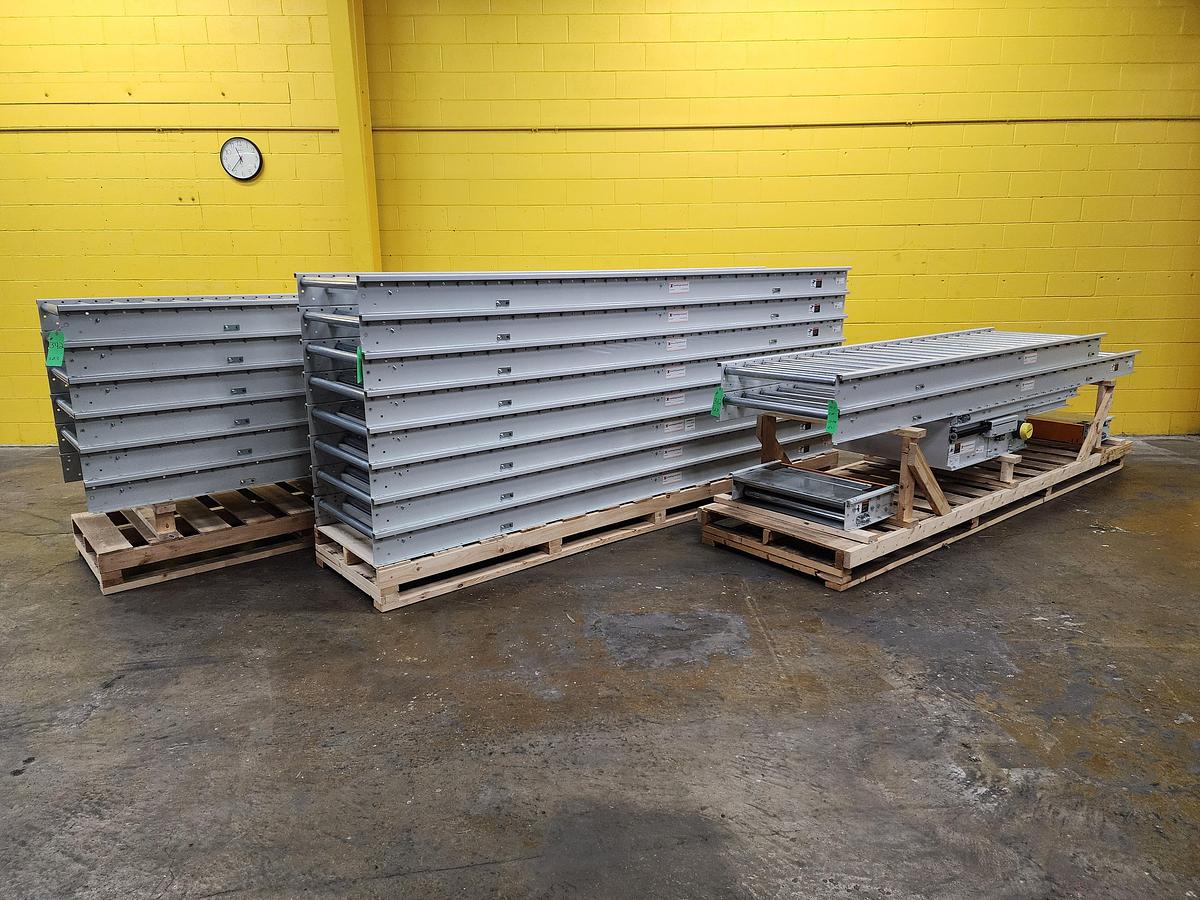 Used Intelligrated Roller Bed Belt Conveyor 28" x 192'10" (#342)
