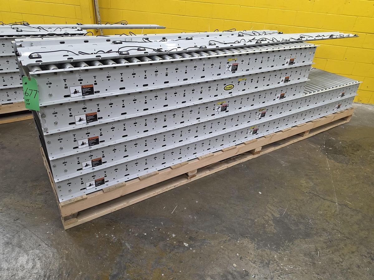 Used Hytrol 190E24EZ E24 Zero Pressure Roller Conveyor 30" x 48' (#677)