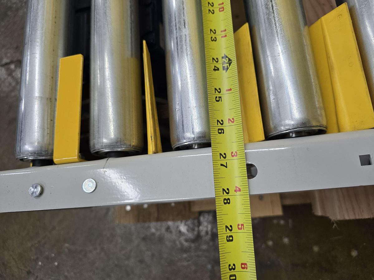 Used Hytrol 190ACC 28" x 4' Live Roller V-Belt Conveyor (#519)