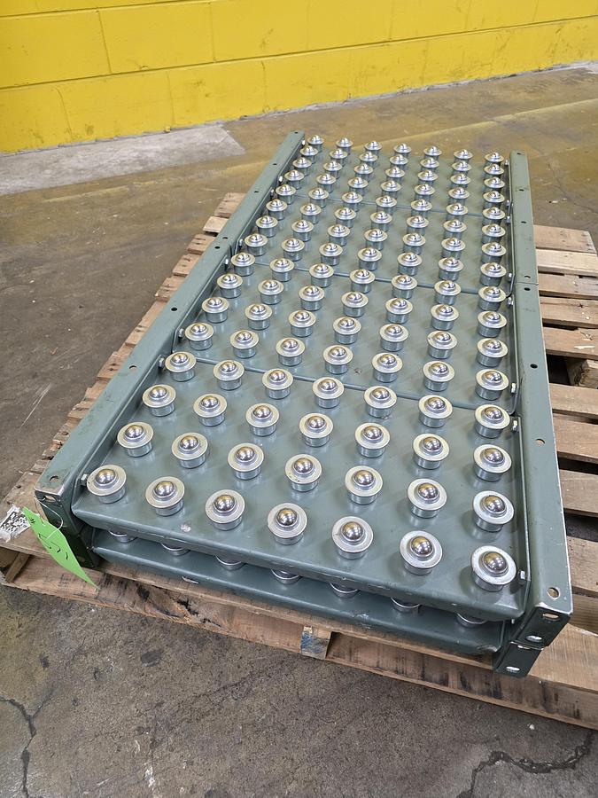 Used Hytrol Roller Ball Transfer Table Conveyor 24" x 48" (#571)