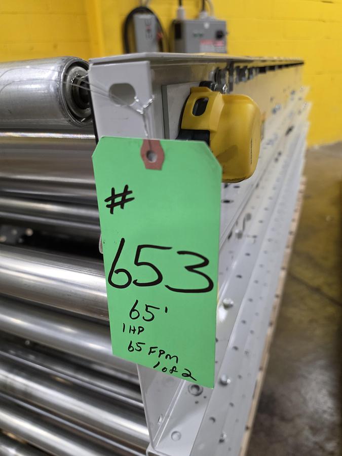 Used Hytrol Roller Bed Belt Conveyor 30" x 65' (#653)
