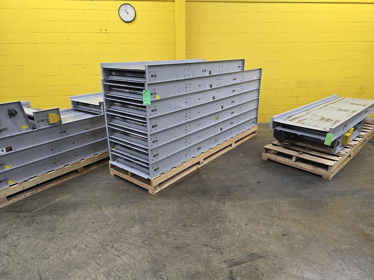 Used Hytrol TH Trash Line Belt Conveyor 34" x 114'3" w/ Elevation Change Hitch (#559)