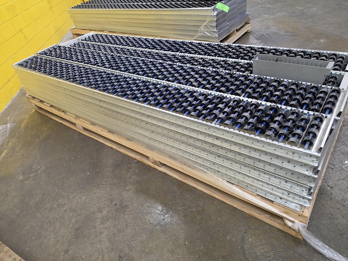 Used UNEX Span Track Wheel Bed Conveyor 11.25" x 9'10" (#644)