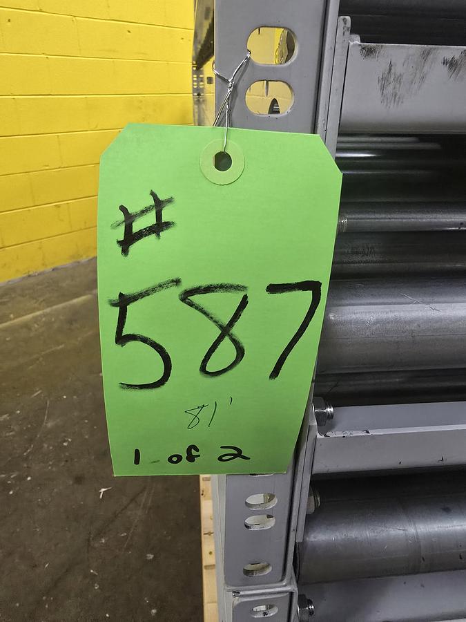 Used Hytrol ABLR Live Roller Conveyor 42" x 123' (#587)