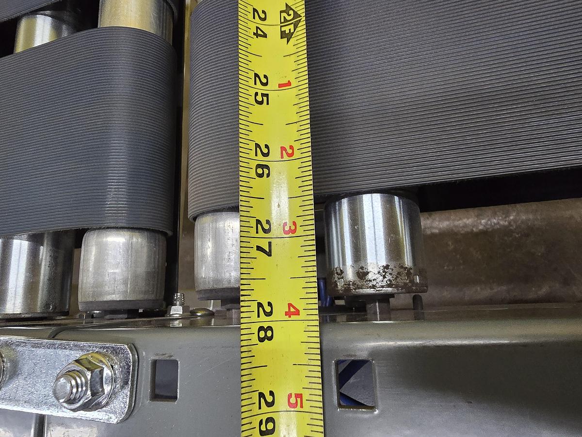 Used Intelligrated 28" x 55' MDR Belted Zero Pressure Incline Conveyor (#432)