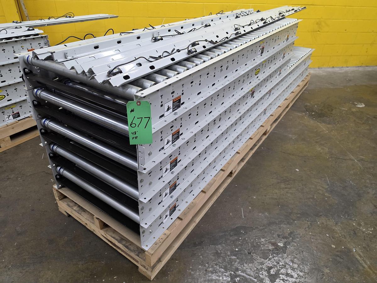 Used Hytrol 190E24EZ E24 Zero Pressure Roller Conveyor 30" x 48' (#677)