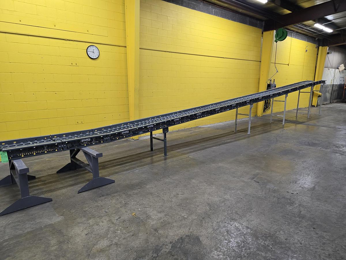 Used Intelligrated 22" x 45' MDR Belted Zero Pressure Incline Conveyor (#443)