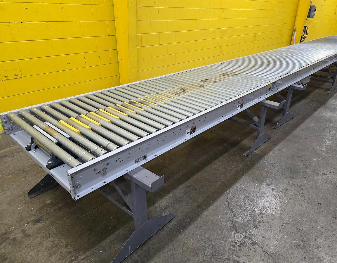 Used Hytrol ABLR Live Roller Conveyor 42" x 123' (#585)