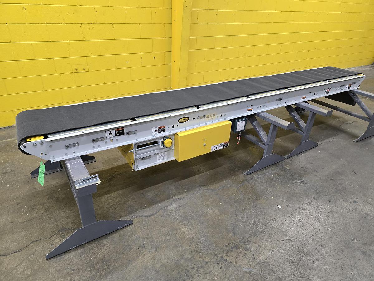 Used Hytrol Slider Bed Belt Conveyor 24" x 14' (#473)