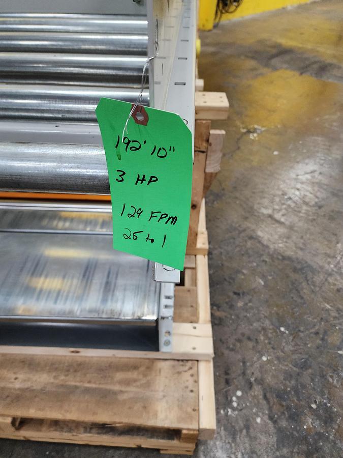 Used Intelligrated Roller Bed Belt Conveyor 28" x 192'10" (#342)