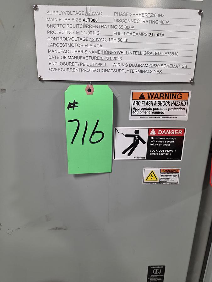 Used Hoffman 300 AMP 3 Door Electrical Panel (#716)