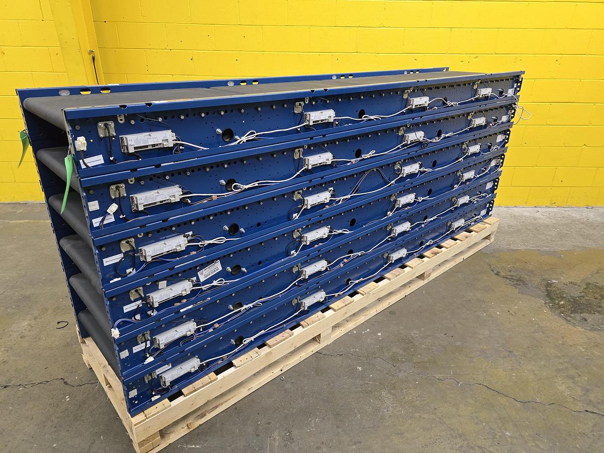 Used MHS TGW Itoh Denki 22" MDR Zero Pressure Accumulation Belted Roller Conveyor (#406A)