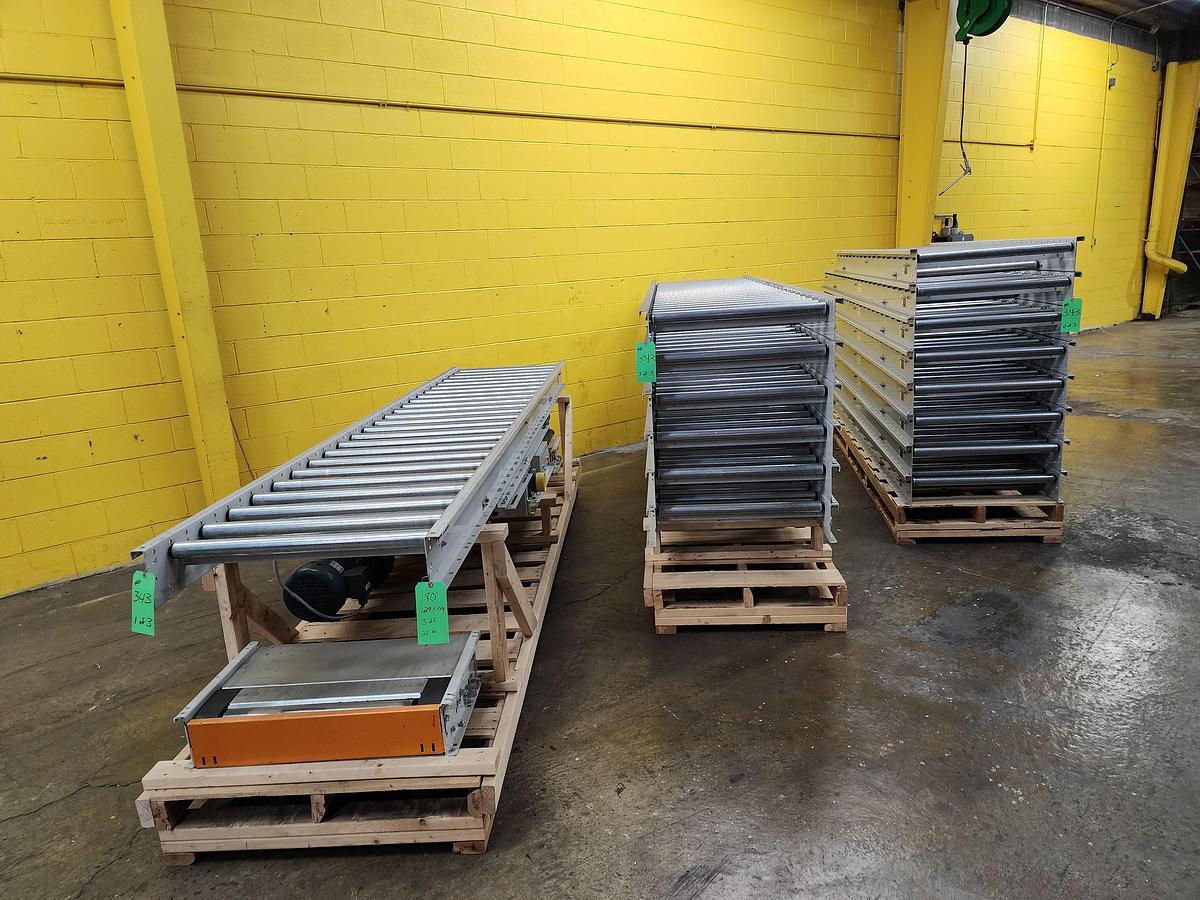 Used Intelligrated Roller Bed Belt Conveyor 28" x 180' (#343)
