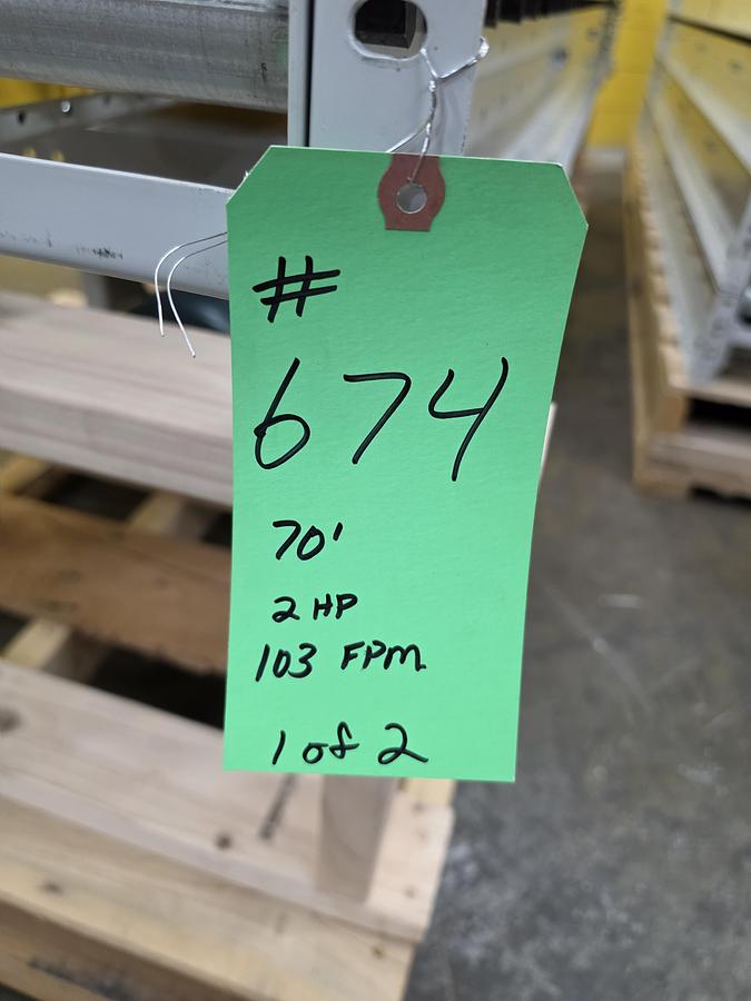 Used Hytrol ABLR Live Roller Conveyor 30" x 70' (#674)