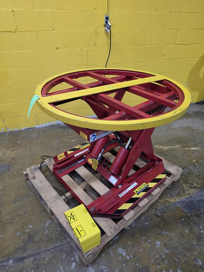 Used Southworth PalletPal Electric Scissor Lift Table Turntable (#687)