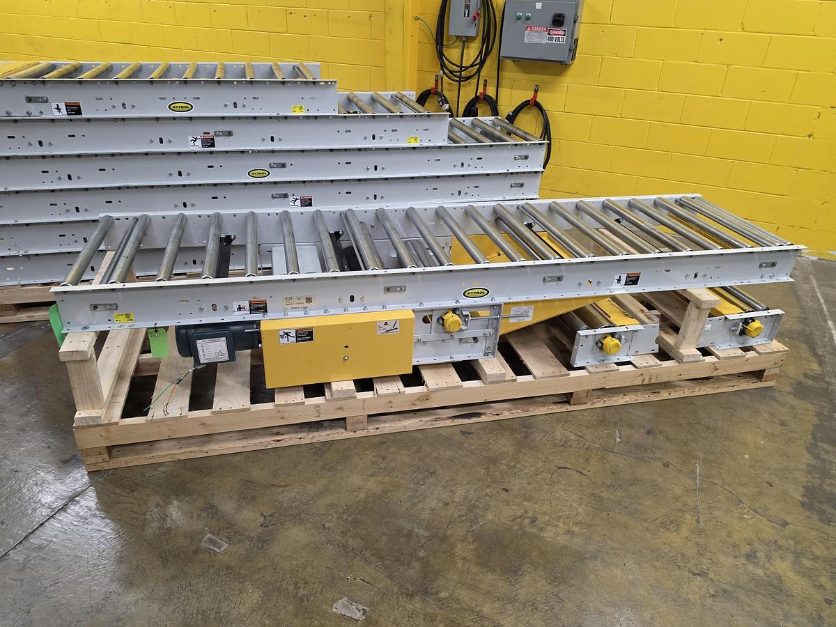 Used Hytrol Roller Bed Belt Conveyor 30" x 65' (#653)