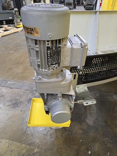 Used Transnorm 90 Degree Belted Curve Conveyor TS1500/140 V2  34" Belt, 47" IR