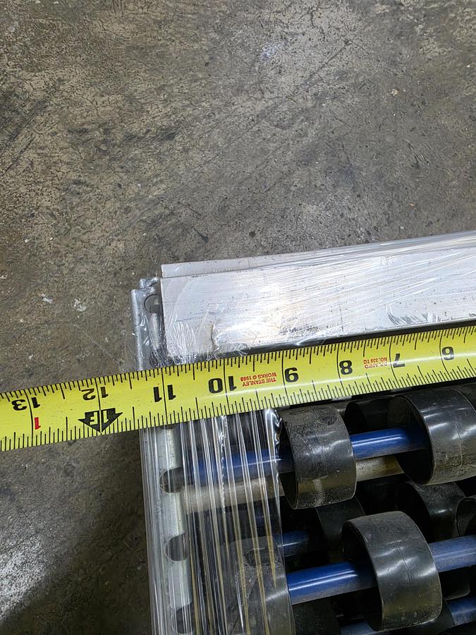 Used UNEX Span Track Wheel Bed Conveyor 11.25" x 9'10" (#644)