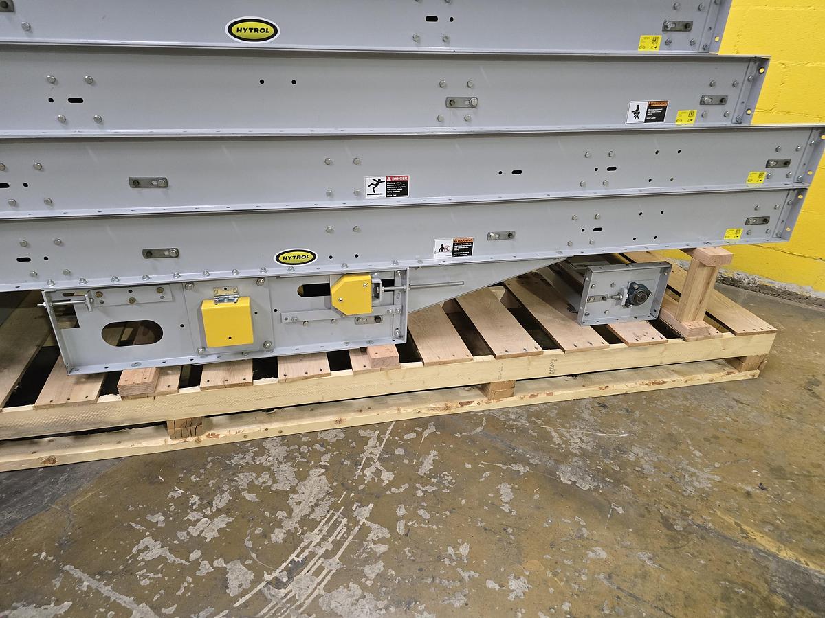 Used Hytrol TH Trash Line Belt Conveyor 34" x 44' w/ Elevation Change Hitch (#561)