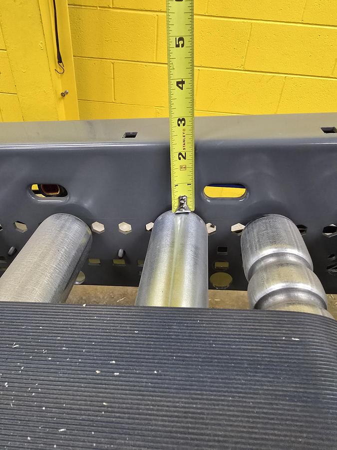 Used Intelligrated 22" x 32.5' MDR Belted Zero Pressure Incline Conveyor (#442)