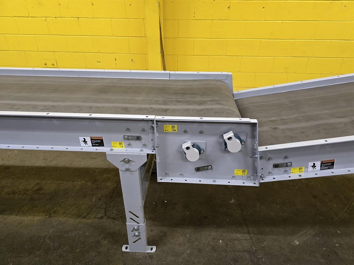 Used Hytrol TH Trash Line Belt Conveyor 34" x 144' w/ Elevation Change Hitch (#561)