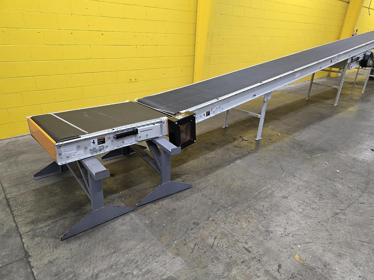 Used Intelligrated Roller Bed Incline / Decline Belt Conveyor 30.5" x 39'4" (#346)