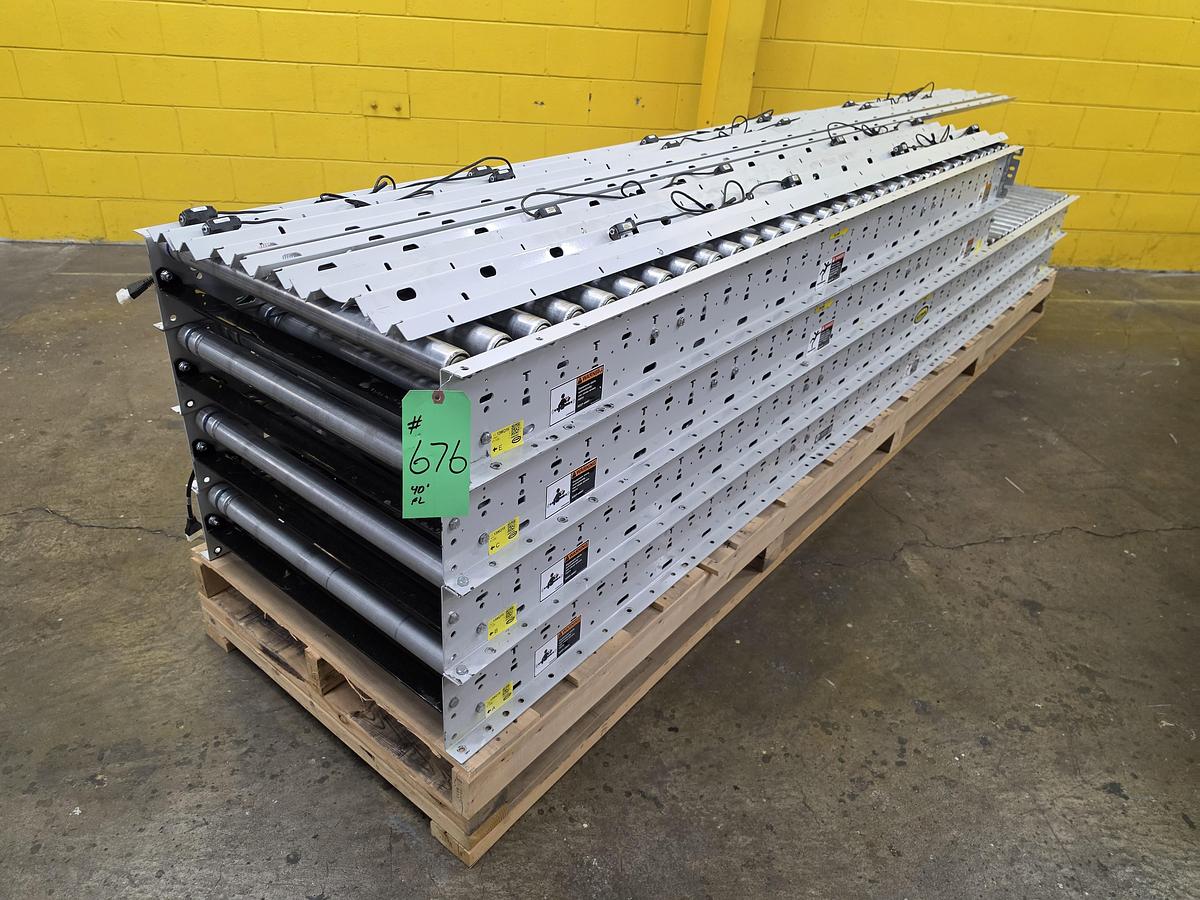 Used Hytrol 190E24EZ E24 Zero Pressure Roller Conveyor 30" x 40'