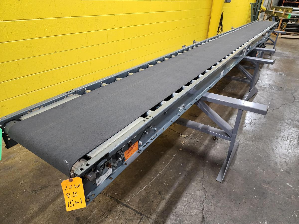 Used Intelligrated Roller Bed Belt Conveyor 24" x 24' (#246)