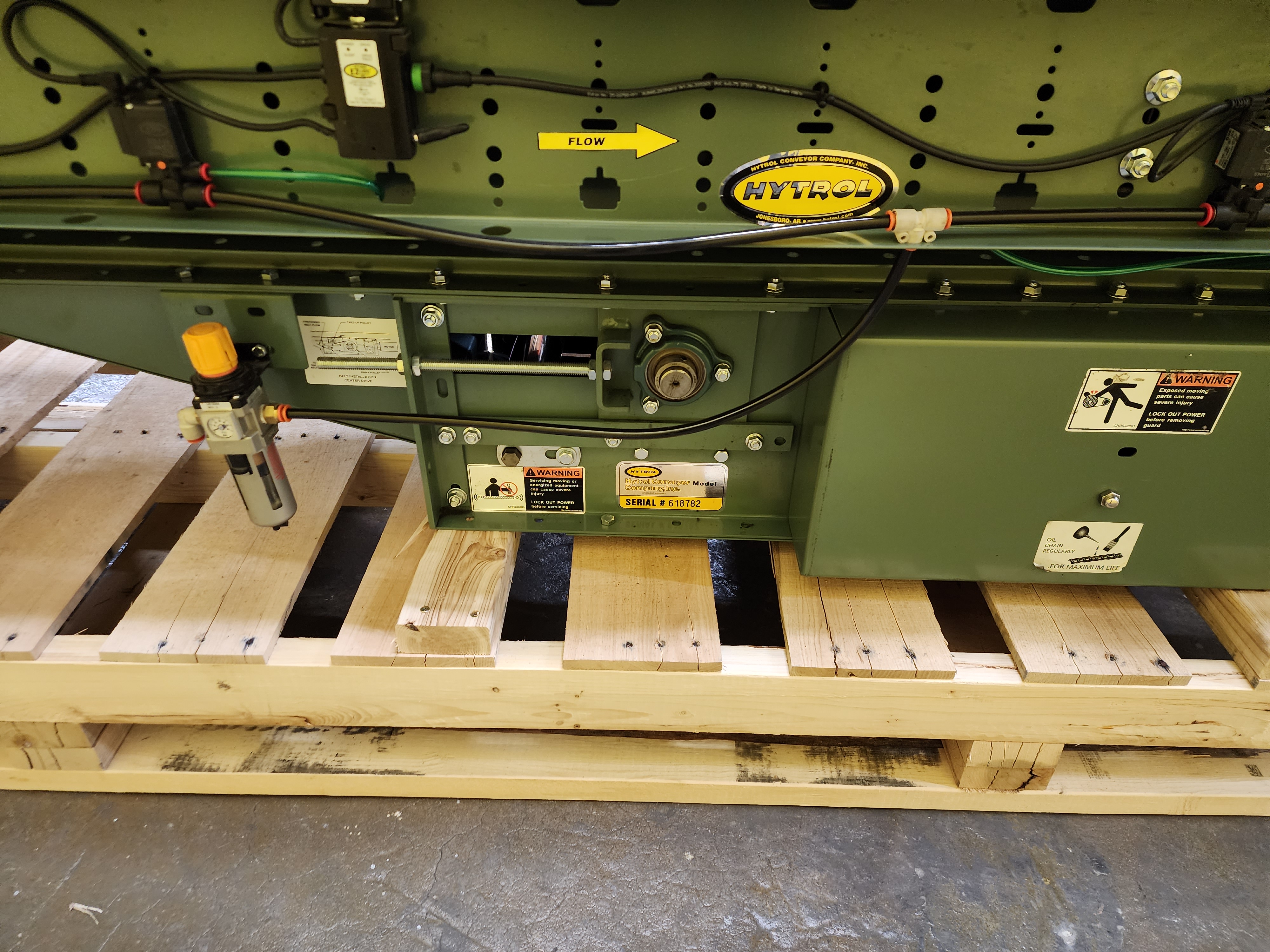 Used Hytrol ABEZ Zero Pressure Accumulation Roller Conveyor 24" x 37'6" (#190)
