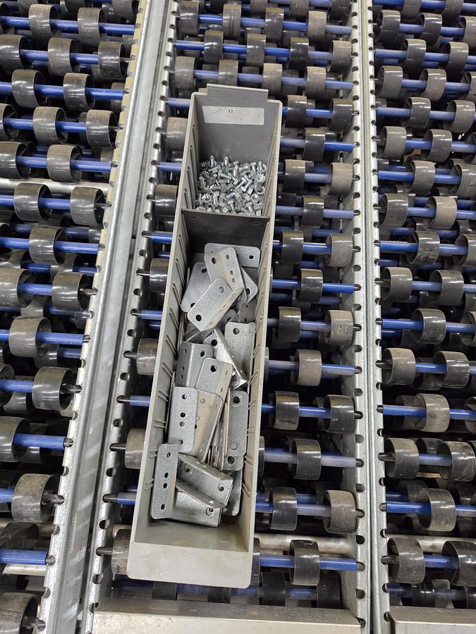 Used UNEX Span Track Wheel Bed Conveyor 11.25" x 9'10" (#644)