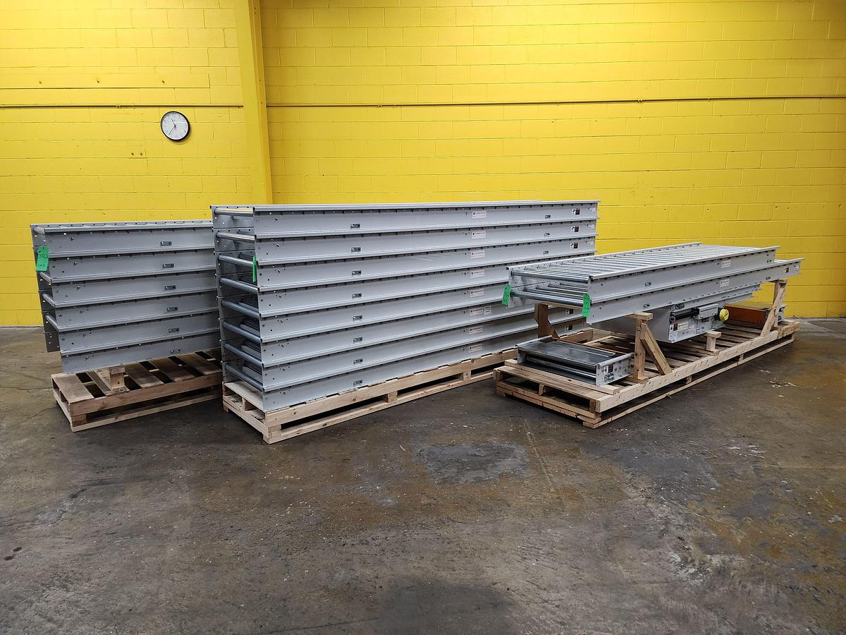 Used Intelligrated Roller Bed Belt Conveyor 28" x 192'10" (#342)