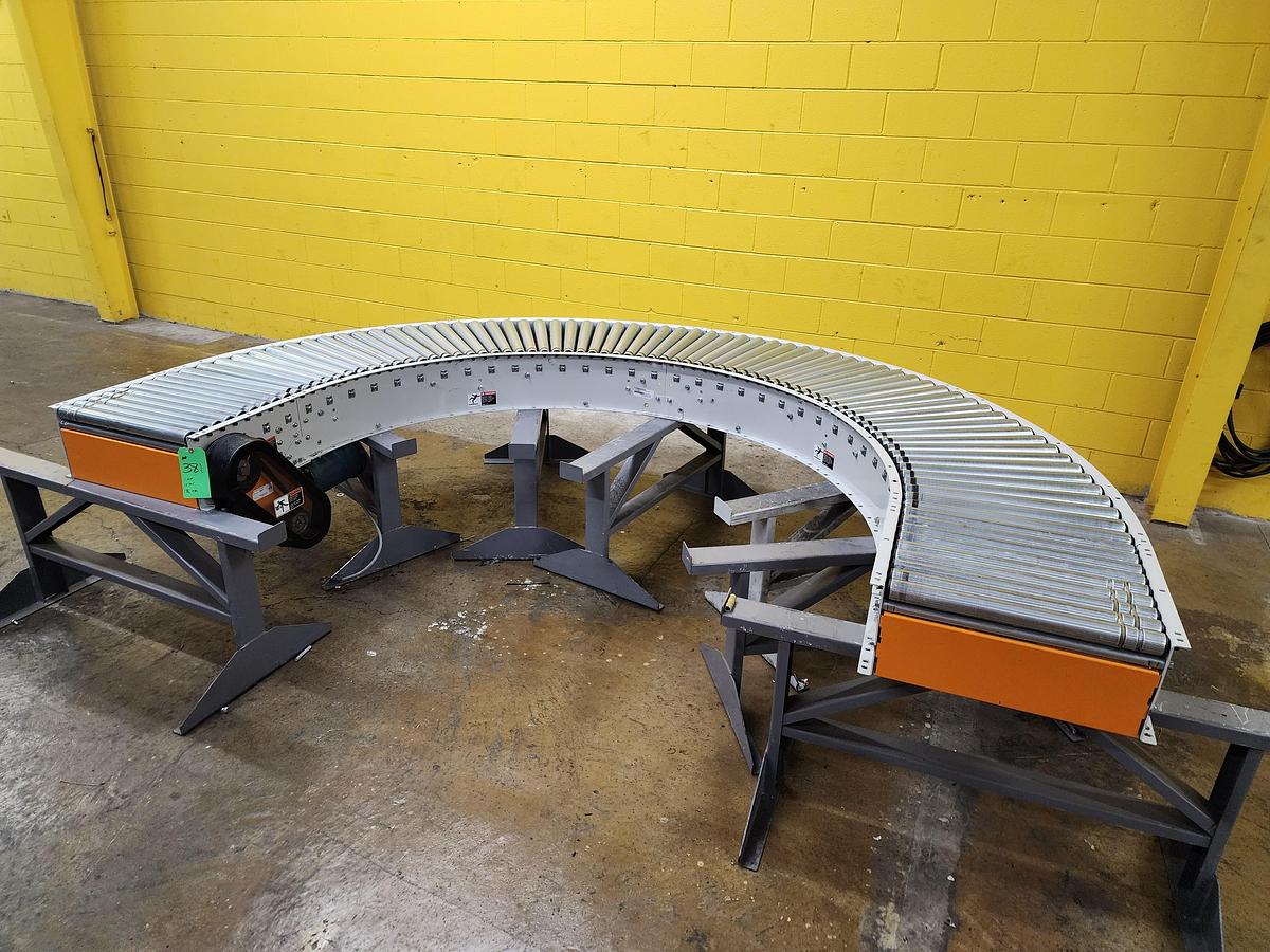 2023 Intelligrated 24.5" x 180 Degree Curve Roller V Belt Conveyor (#380)