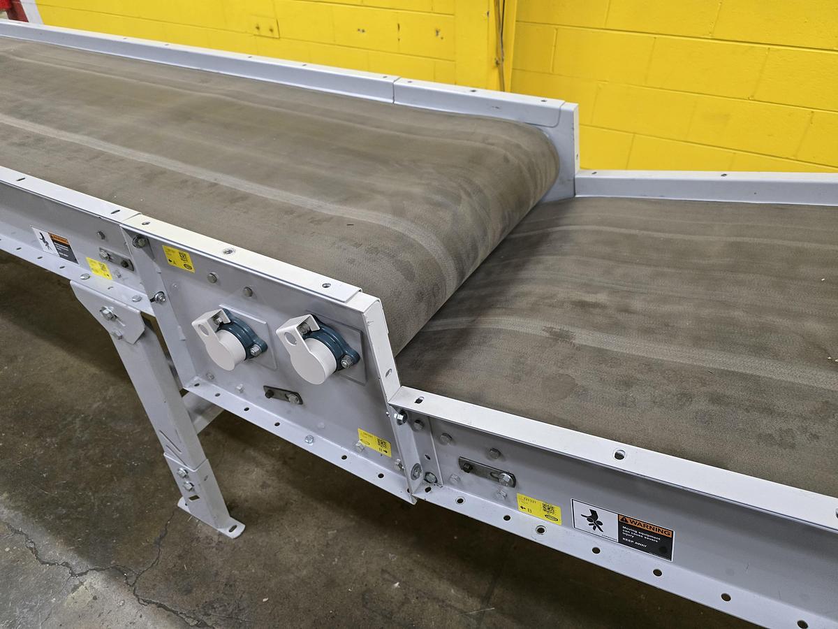 Used Hytrol TH Trash Line Belt Conveyor 34" x 144' w/ Elevation Change Hitch (#561)