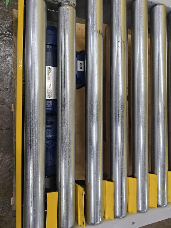 Used Hytrol 190ACC 28" x 4' Live Roller V-Belt Conveyor (#519)
