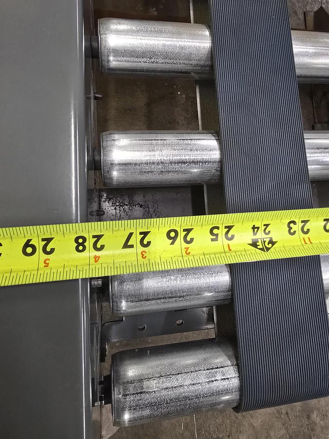 Used Intelligrated 33"bf x 37'6" MDR Belted Zero Pressure Incline/Decline Conveyor (#334)