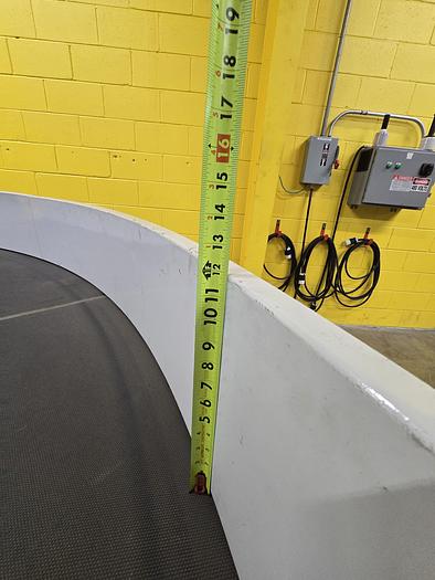 Used Transnorm 90 Degree Belted Curve Conveyor TS1500/140 V2  34" Belt, 47" IR