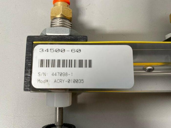 Used Cole Parmer 34500-60 ACRY-010035 Flowmeter Kit with Valve 40 SCFH