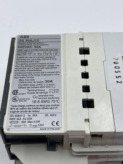 Used ABB OS 30AJ12