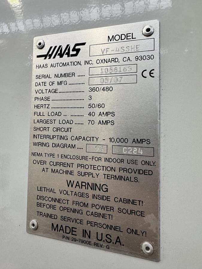 Used 2007 Haas VF-4SS