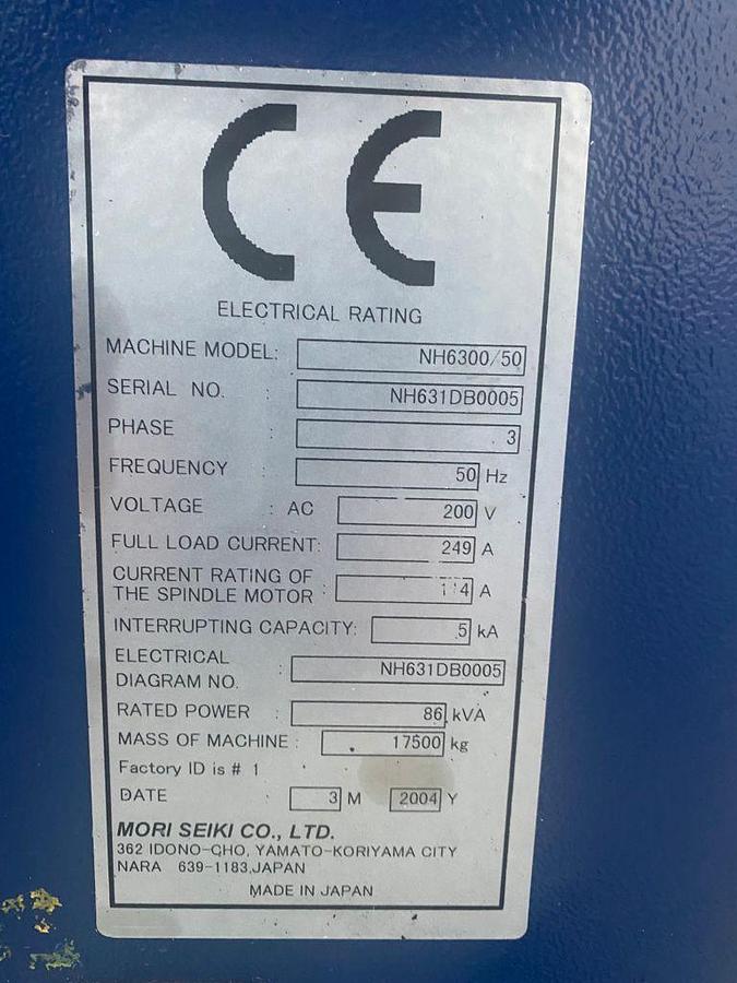 Used 2004 Mori Seiki NH-6300 DCG