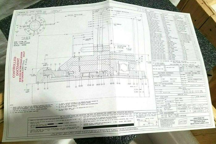 Used Stainless Steel Rebuilt Seal Assembly Cartridge John Crane Hayes Pharmaceutical