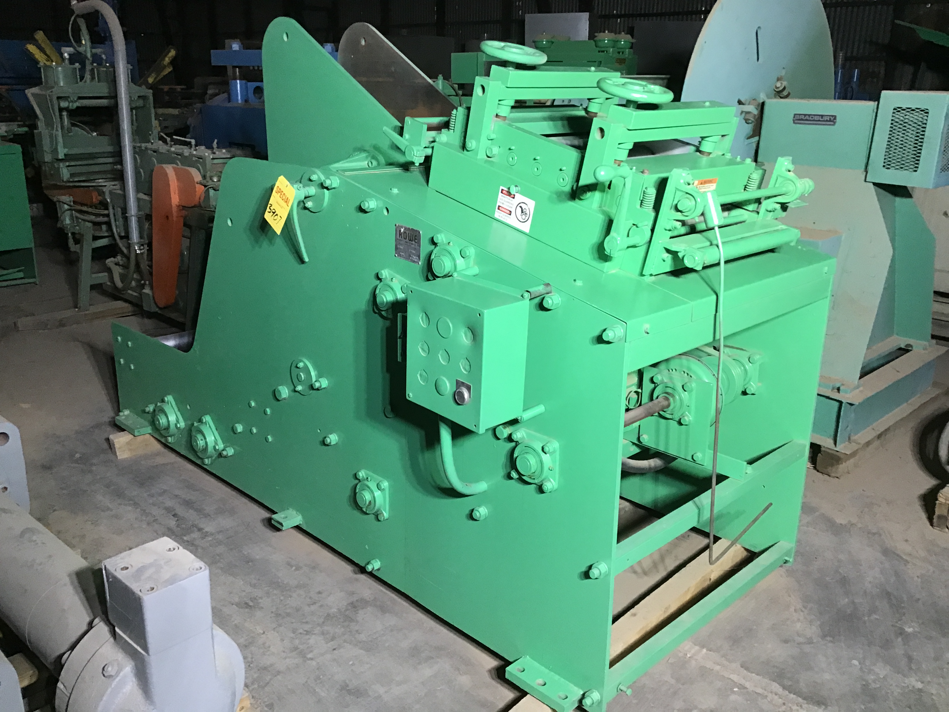 Used 8,000 lb. Rowe Mdl. 8-15 Coil Cradle / Straightener