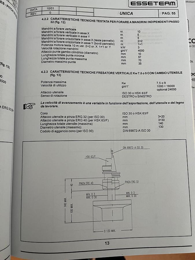 Revisionato centro di lavoro ESSETEAM 4 assi