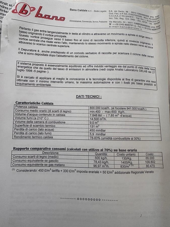 Usato CALDAIA A scarti legno BANO 800000 KCAL